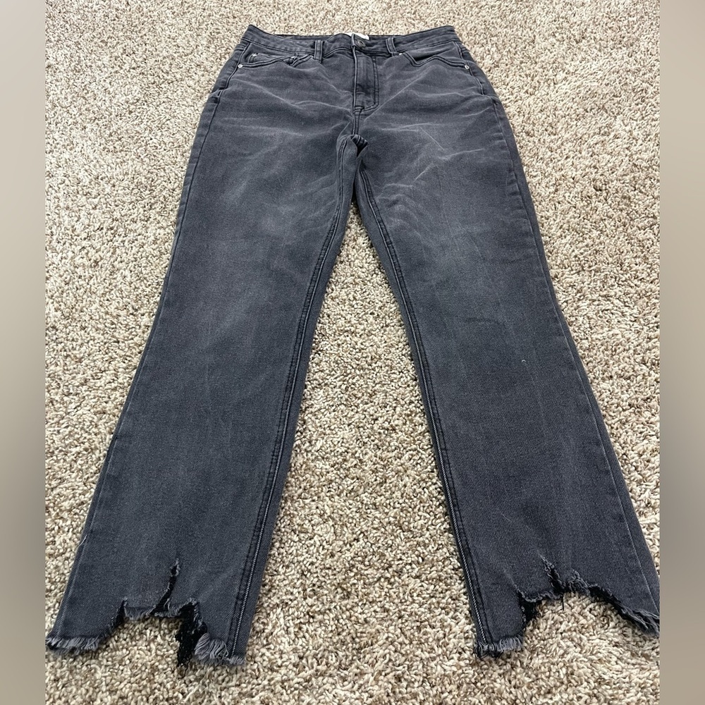 True craft High Rise Slim Crop size 13 regular distressed black denim